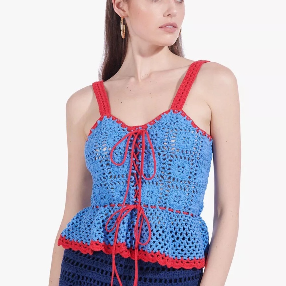 Staud Crochet Top